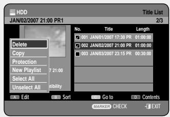 SAMSUNG DVD-HR757 - Using the TITLE LIST button - 3