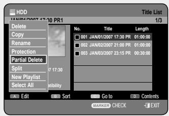 SAMSUNG DVD-HR757 - Using the TITLE LIST button - 2