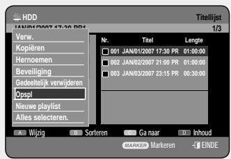 SAMSUNG DVD-HR757 - De toets TITLE LIST gebruiken - 4