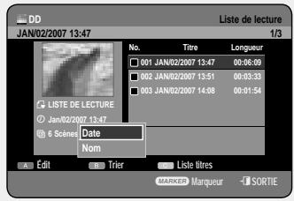 SAMSUNG DVD-HR757 - Utilisation du bouton PLAY LIST - 2