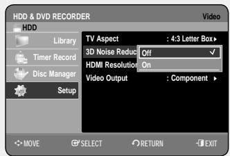 SAMSUNG DVD-HR757 - 3D Noise Reduction (motion adaptive noise reduction) - 2