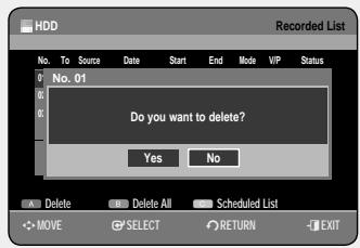 SAMSUNG DVD-HR757 - Information about Recorded List - 1