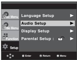 SAMSUNG DVD-P260K - Setting Up the Audio Options - 1