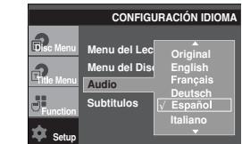 SAMSUNG DVD-P260K - Utilización del idioma del menu del disco - 2