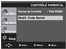 SAMSUNG DVD-P260K - Changement du mot de passer - 3