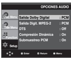 SAMSUNG DVD-P260K - Pulse los botones / hasta selectionar Configuracion Idioma y pulse el boton  o ENTER. - 3