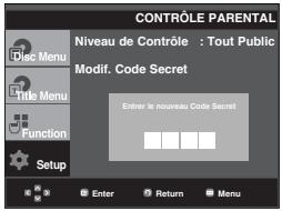 SAMSUNG DVD-P260K - Changement du mot de passer - 5