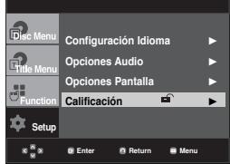 SAMSUNG DVD-P260K - Configuración del niveau de clasificacion - 1