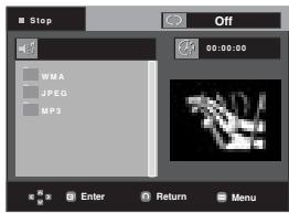 SAMSUNG DVD-P260K - Clips Menu for MP3/WMA/JPEG/CD Audio - 1