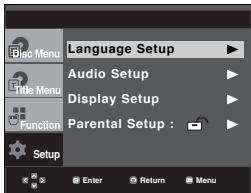 SAMSUNG DVD-P260K - Using the Setup Menu - 1