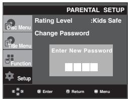 SAMSUNG DVD-P260K - Changing the Password - 5