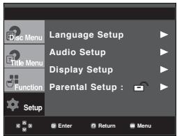 SAMSUNG DVD-P260K - Setting Up the Rating Level - 1