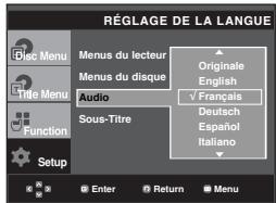 SAMSUNG DVD-P260K - Utilisation de la langue audio - 1