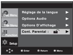 SAMSUNG DVD-P260K - Configuration du niveau d'évaluation - 2