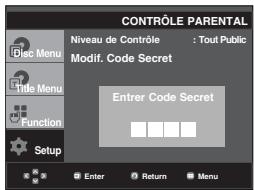 SAMSUNG DVD-P260K - Configuration du niveau d'évaluation - 4