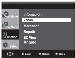 SAMSUNG DVD-P260K - Utilización de la función de Zoom - 1