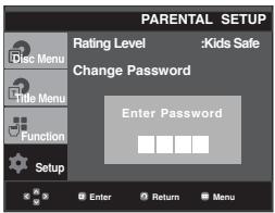 SAMSUNG DVD-P260K - Changing the Password - 4