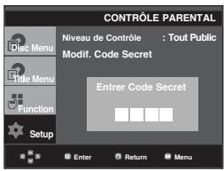 SAMSUNG DVD-P260K - Changement du mot de passer - 4