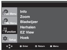 SAMSUNG DVD-P361K - Het menu Functie gebruiken (DVD/VCD) - 1