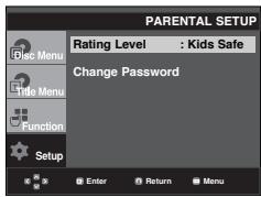 SAMSUNG DVD-P361K - Setting Up the Rating Level - 3