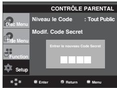 SAMSUNG DVD-P361K - Changement du mot de passer - 5