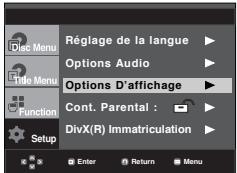 SAMSUNG DVD-P361K - Configuration des options d'affichage - 1
