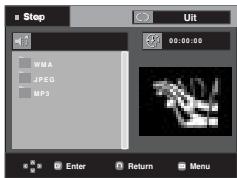 SAMSUNG DVD-P361K - Menu Clips voor MP3/WMA/JPEG/MPEG4/CD Audio - 1