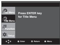 SAMSUNG DVD-P361K - Using the Title Menu - 1
