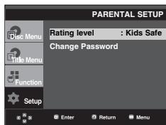 SAMSUNG DVD-P560 - Setting Up the Rating Level - 3