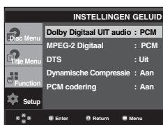 SAMSUNG DVD-P560 - De geluidopties instellen - 2