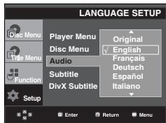 SAMSUNG DVD-P560 - Using the Audio Language - 1