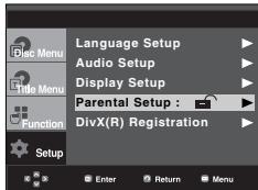 SAMSUNG DVD-P560 - Setting Up the Rating Level - 2