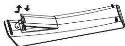 SAMSUNG DVD-P560 - Batterijenplaatsen in de afstandsbediening - 1