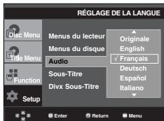 SAMSUNG DVD-P560 - Utilisation de la langue audio - 1