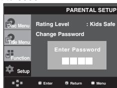 SAMSUNG DVD-P560 - Setting Up the Rating Level - 4
