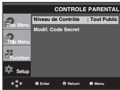 SAMSUNG DVD-P560 - Configuration du niveau d'évaluation - 3