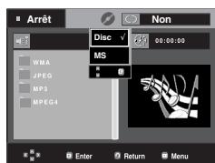 SAMSUNG DVD-P560 - Menu clips pour MP3/WMA/JPEG/MPEG4/CD Audio - 1