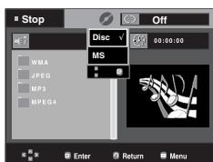 SAMSUNG DVD-P560 - Clips Menu for MP3/WMA/JPEG/CD Audio/MPEG4 - 1