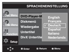 SAMSUNG DVD-P560 - Sprache für das Player-Menu wahlen - 1