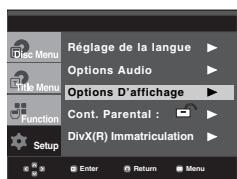 SAMSUNG DVD-P560 - Configuration des options d'affichage - 1