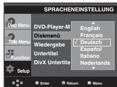 SAMSUNG DVD-P560 - Sprache für das Disc Menu (Disc-Menu) wahren - 1