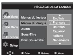 SAMSUNG DVD-P560 - Utilisation de la langue du Disc Menu (Menu Disque) - 1