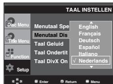 SAMSUNG DVD-P560 - De taal van het Disc Menu (diskmenu) instellen - 1