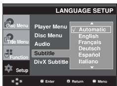 SAMSUNG DVD-P560 - Using the Subtitle Language - 1