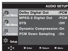 SAMSUNG DVD-P560 - Setting Up the Audio Options - 2