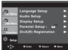 SAMSUNG DVD-P560 - Setting Up the Rating Level - 1