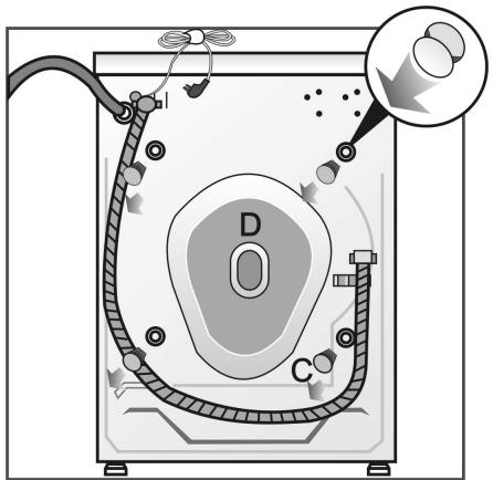 BOSCH WVD24560FF/10 - Préparation et montage des cales de transport - 1