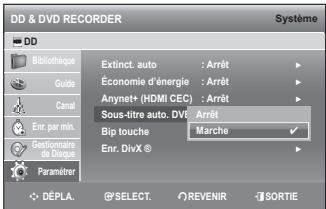 SAMSUNG DVD-SH893 - Sous-titres automatiques DVB-T - 2