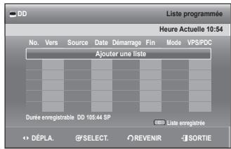 SAMSUNG DVD-SH893 - Aller sur la Liste d'Enregistrements Programmée - 1