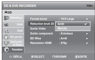 SAMSUNG DVD-SH893 - Réduction bruit 3D (réduction du bruit adaptable au déplacement) - 1